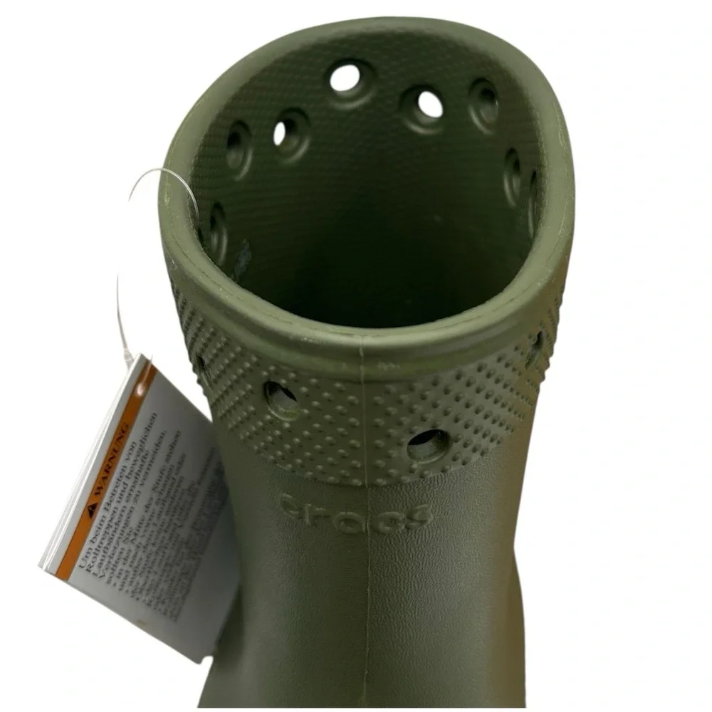 Crocs Youth Girls Boys Rain Boots Size‎ 2/Women's Size 4 Army Green Waterproof